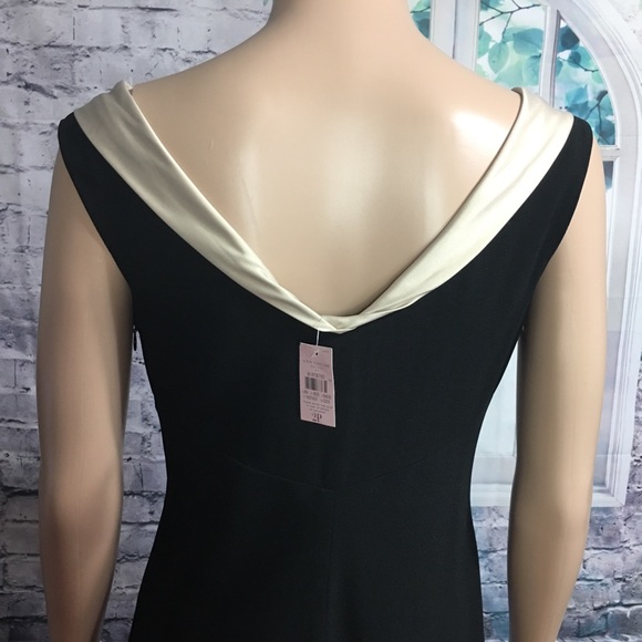 New Black & Beige Dress By Ann Taylor Petites - Picture 6 of 8